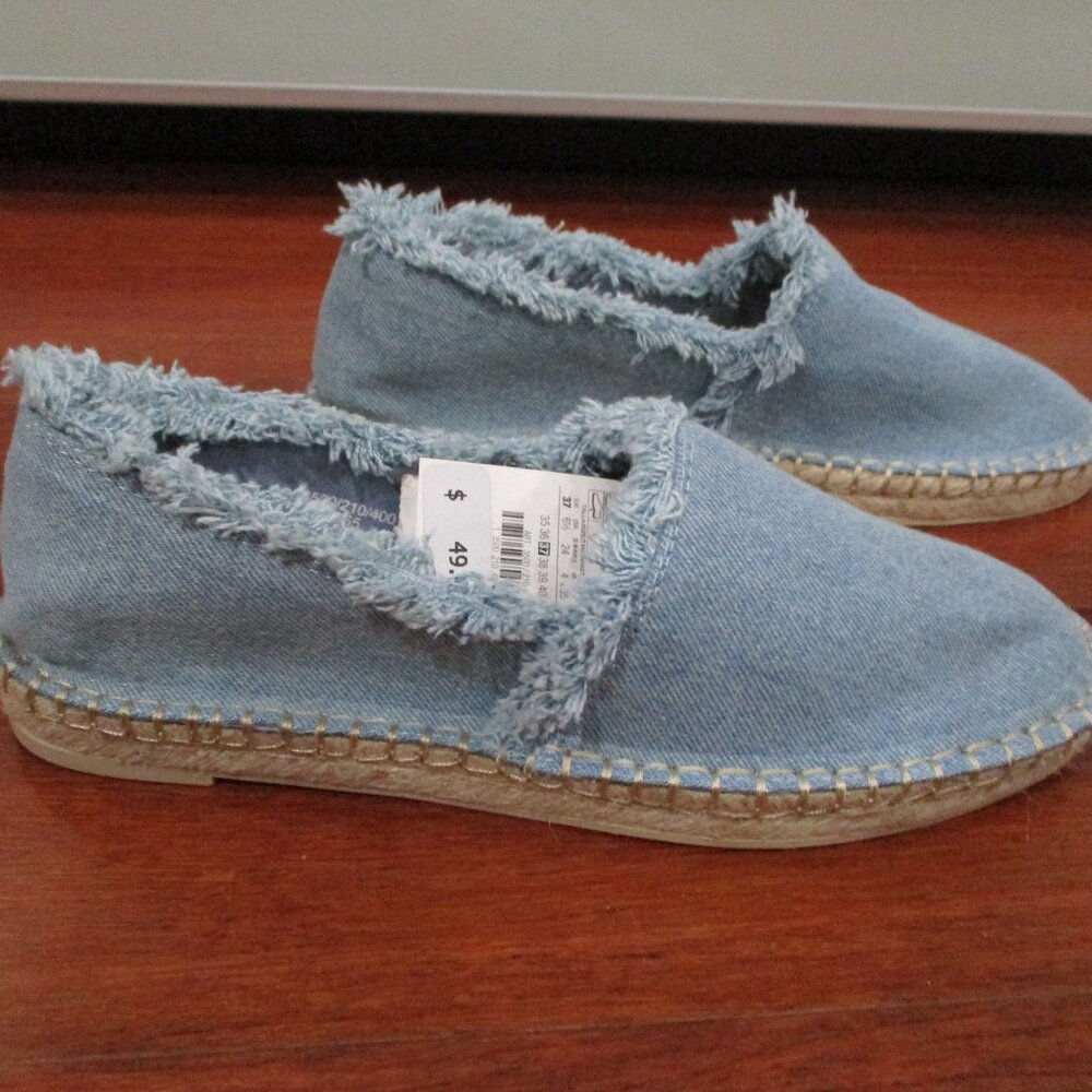 Zara Denim Espadrille Flats - Picture 3 of 9